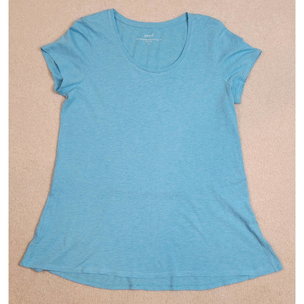 J.Jill Pure Jill Scoop Neck Elliptical Tee Blue Medium